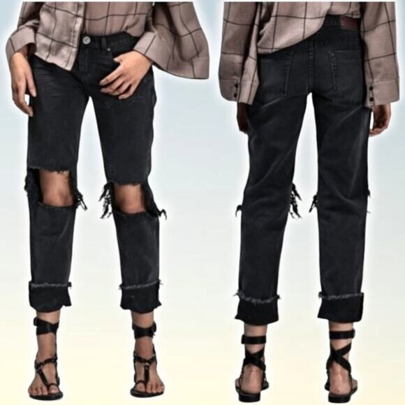 ONE X ONETEASPOON Awesome Baggies Low Waist Medium Rise Relaxed Leg Tapered 24 - Picture 1 of 12